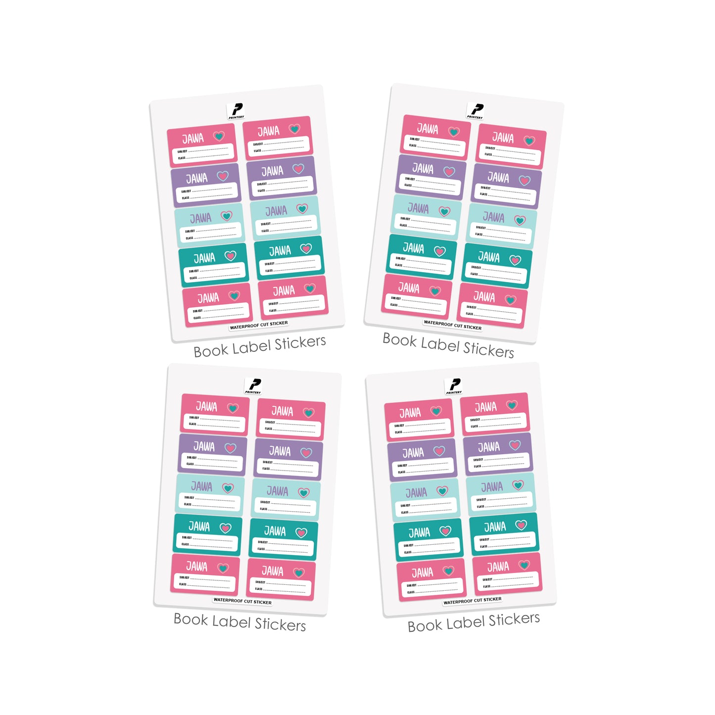 School Label Stickers Pack D003