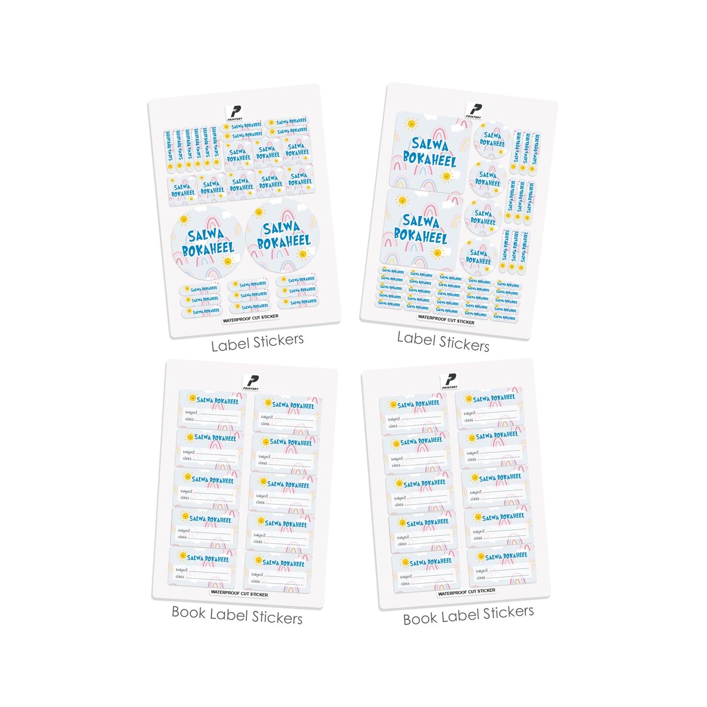 School Label Stickers Pack D008