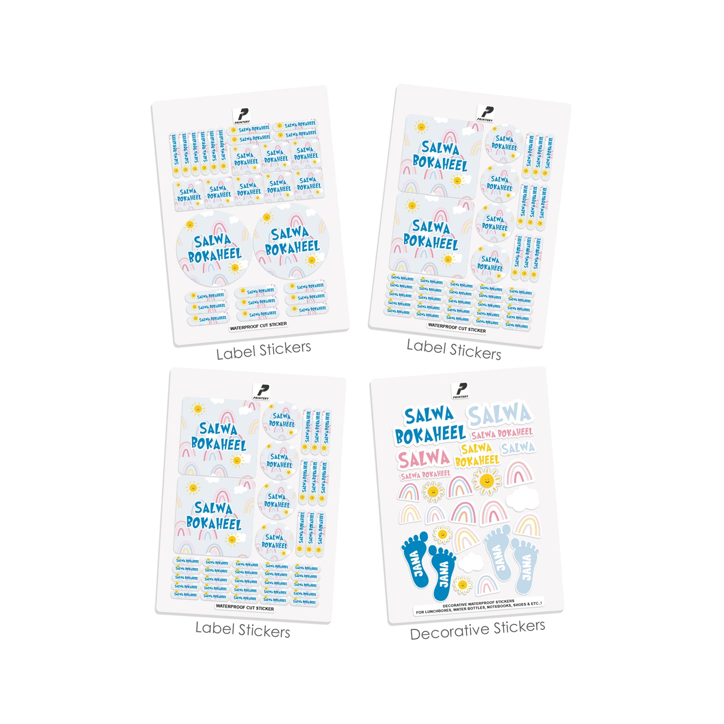 School Label Stickers Pack D008