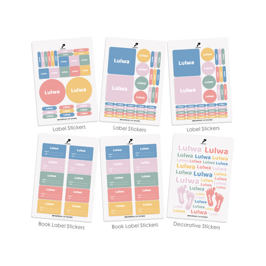 School Label Stickers Pack D010 - Basic Theme