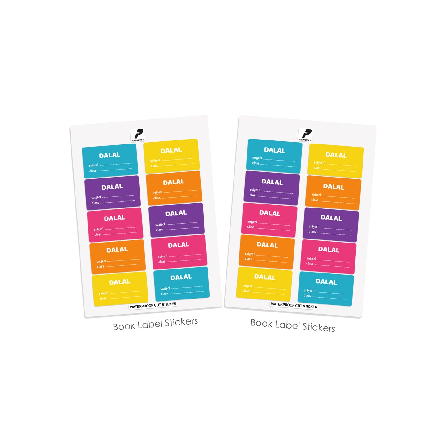 School Label Stickers Pack D011 - Basic Theme