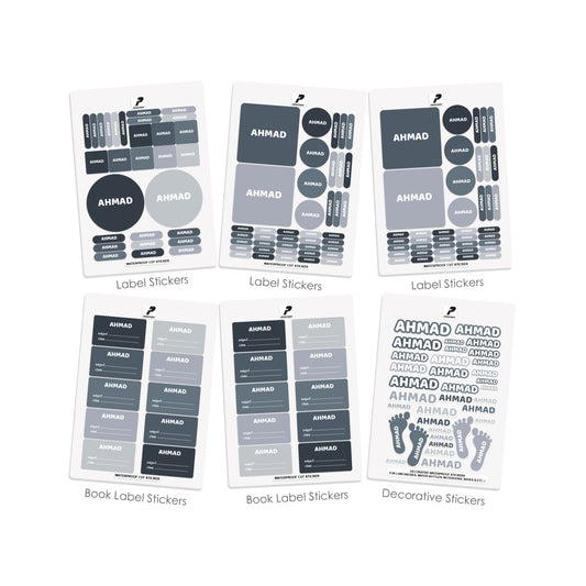 School Label Stickers Pack D013 - Basic Theme