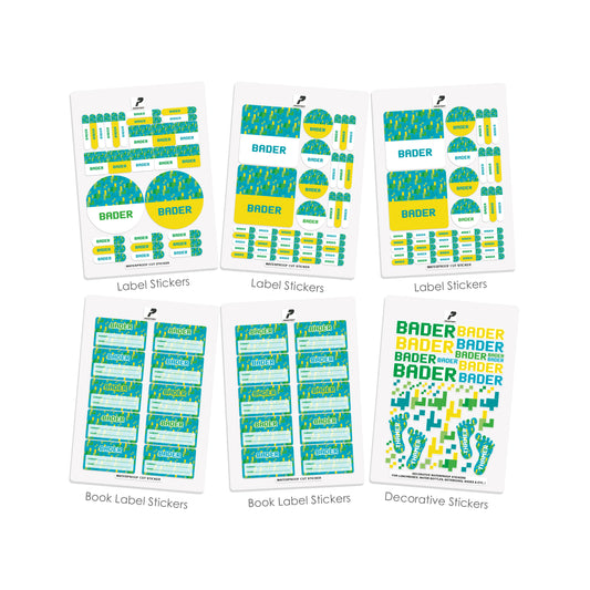 School Label Stickers Pack D017 - Minecraft