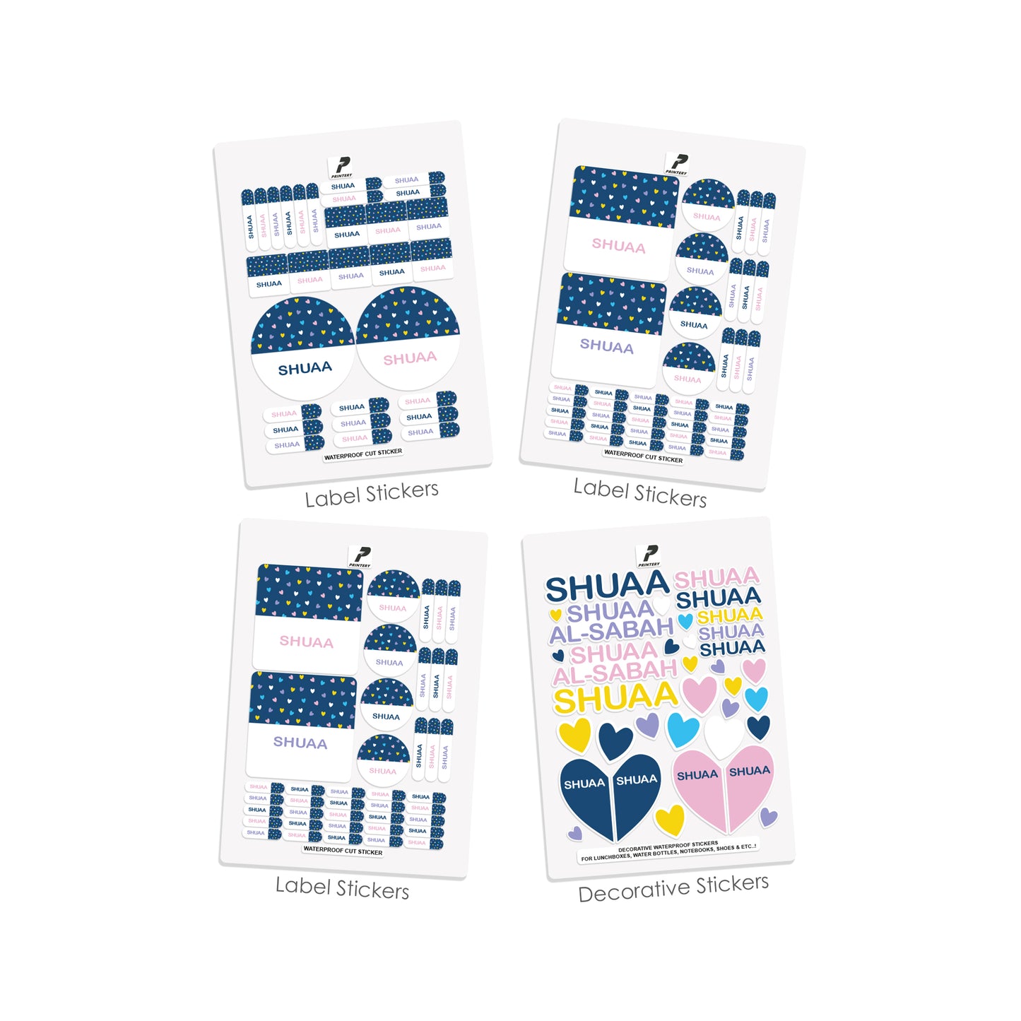 School Label Stickers Pack D018