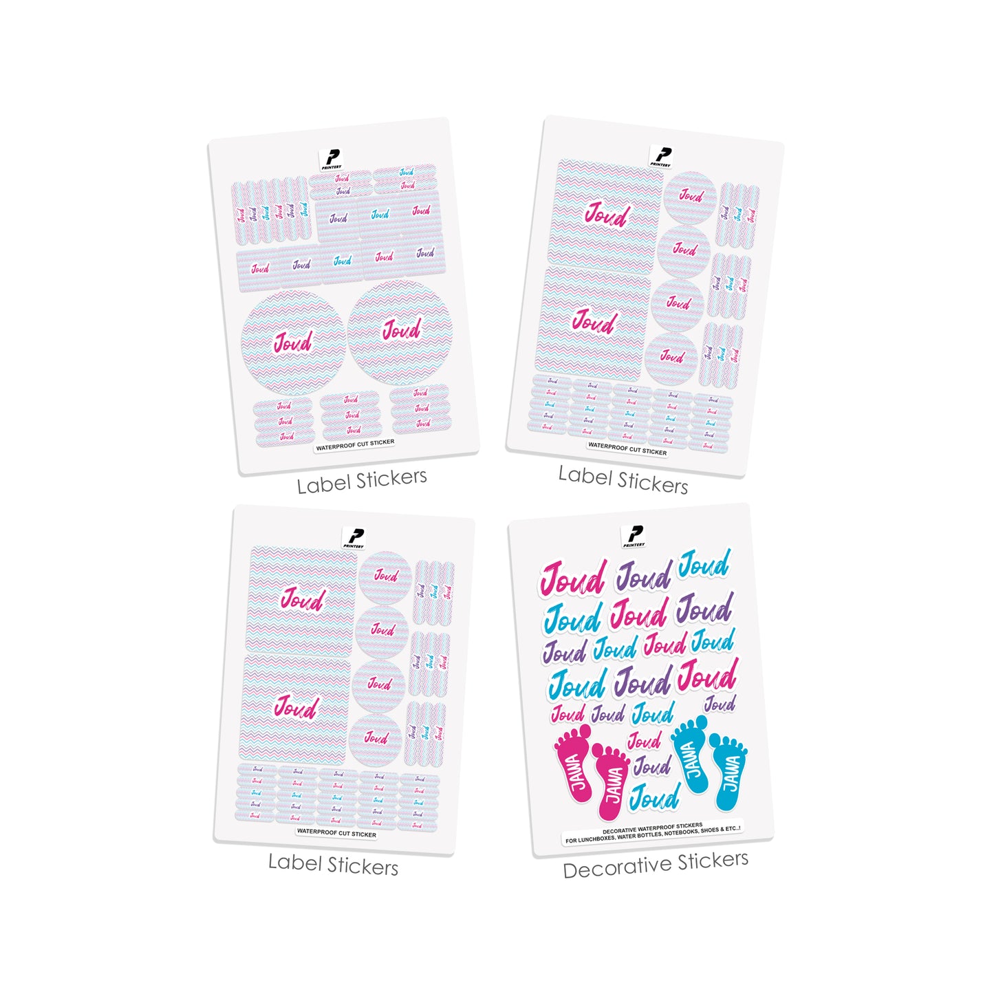 School Label Stickers Pack D019