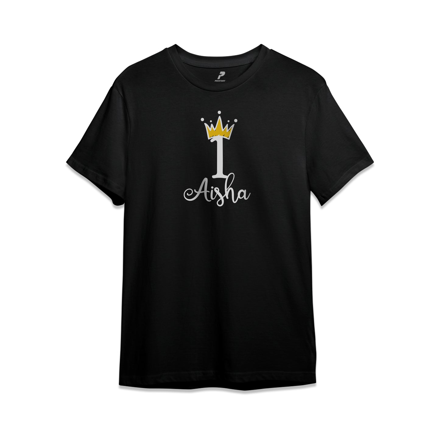 Princess Theme Birthday T-Shirt Black