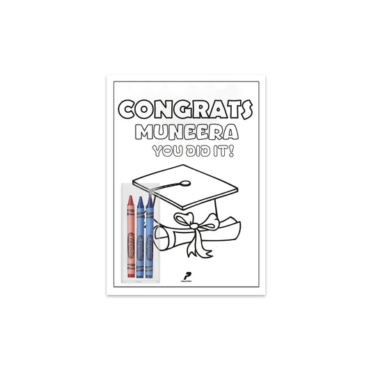 Graduation Giveaway Coloring Card D01