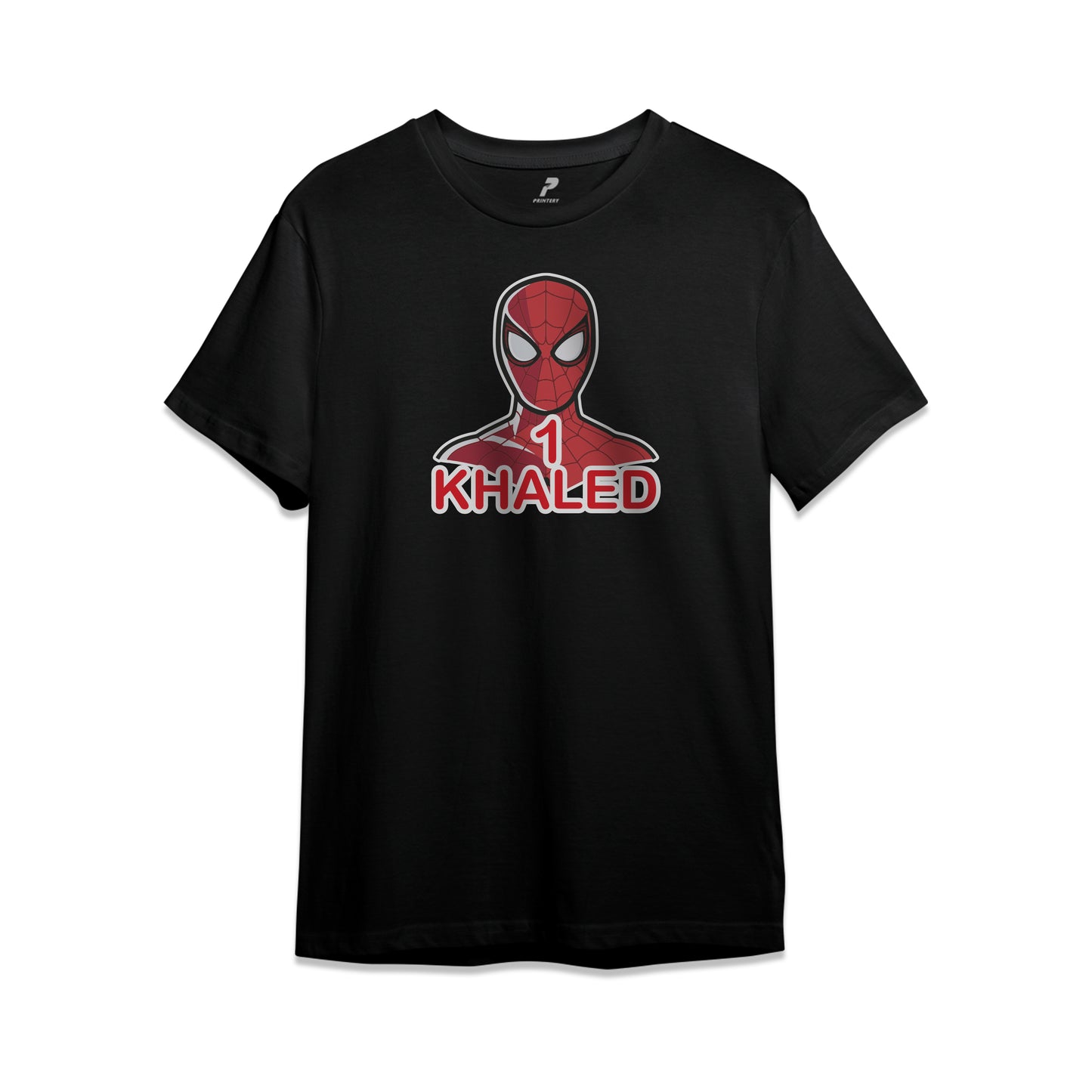 Spiderman Theme Birthday T-Shirt Black