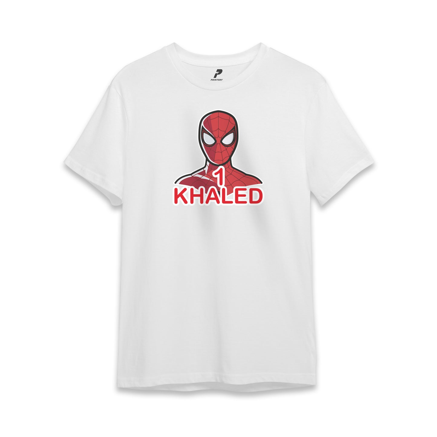 Spiderman Theme Birthday T-Shirt White