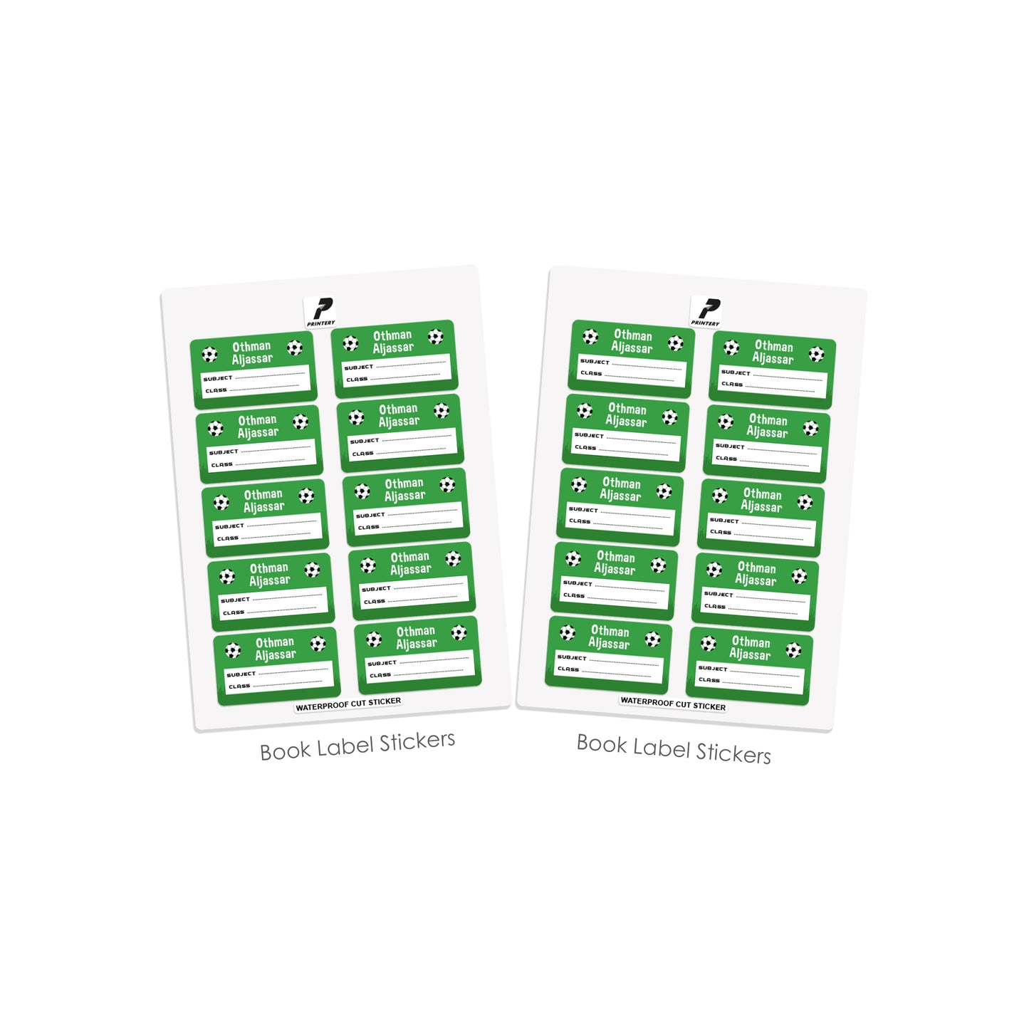 School Label Stickers Pack D023 - Football