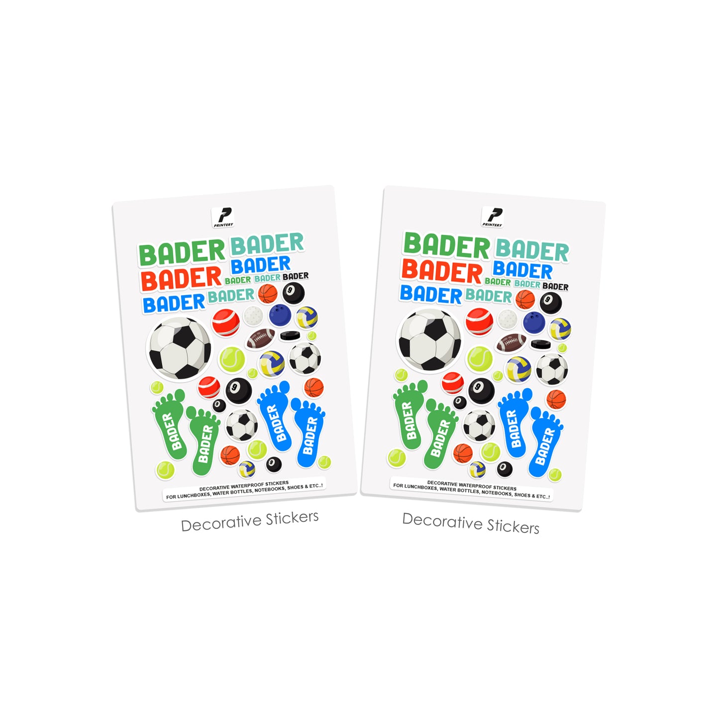 School Label Stickers Pack D029 - Ball