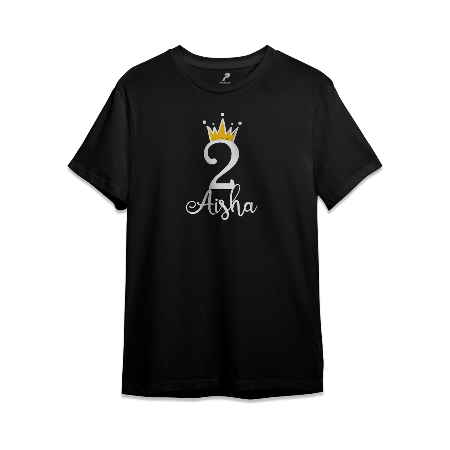 Princess Theme Birthday T-Shirt Black