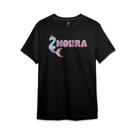 Mermaid Theme Birthday T-Shirt Black