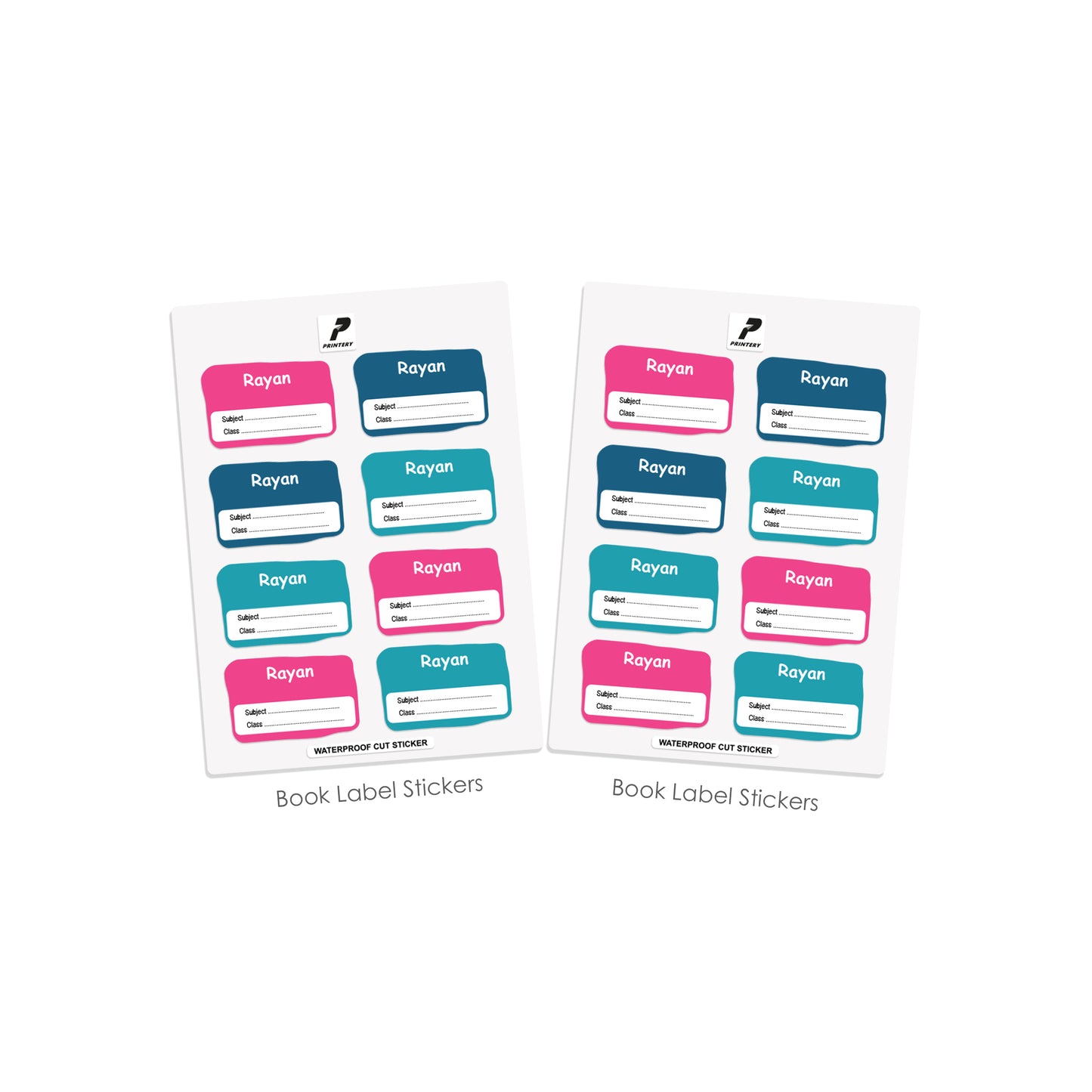 School Label Stickers Pack D030 - Basic Theme