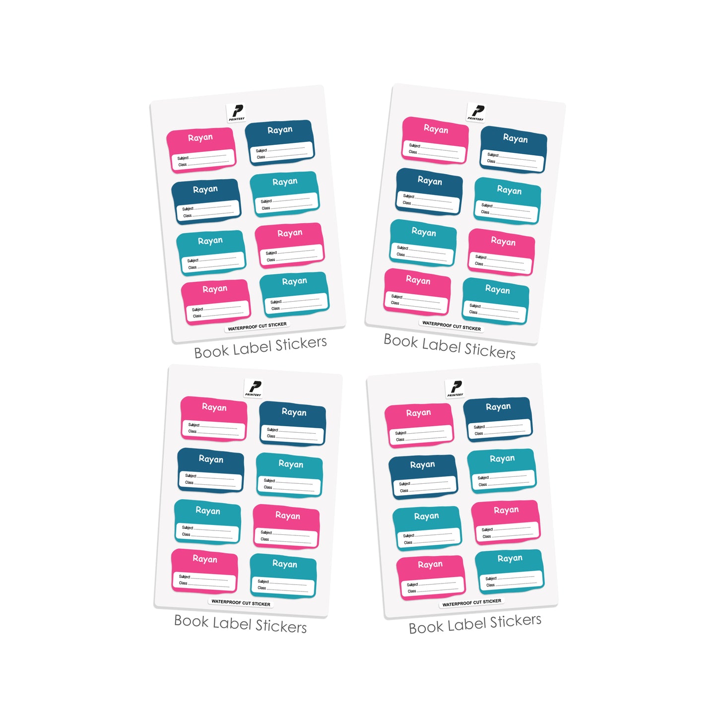 School Label Stickers Pack D030 - Basic Theme