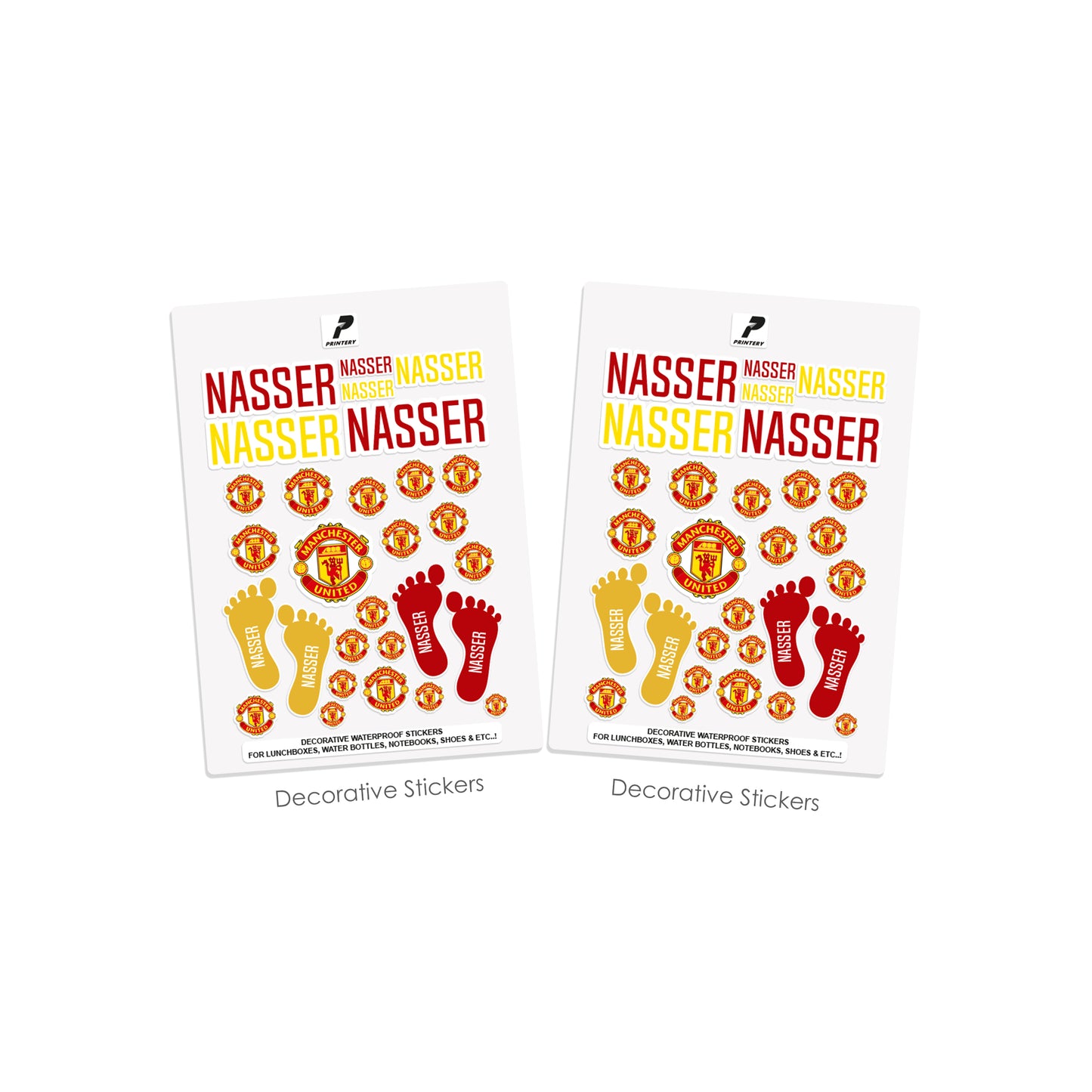 School Label Stickers Pack D033 - Manchester United