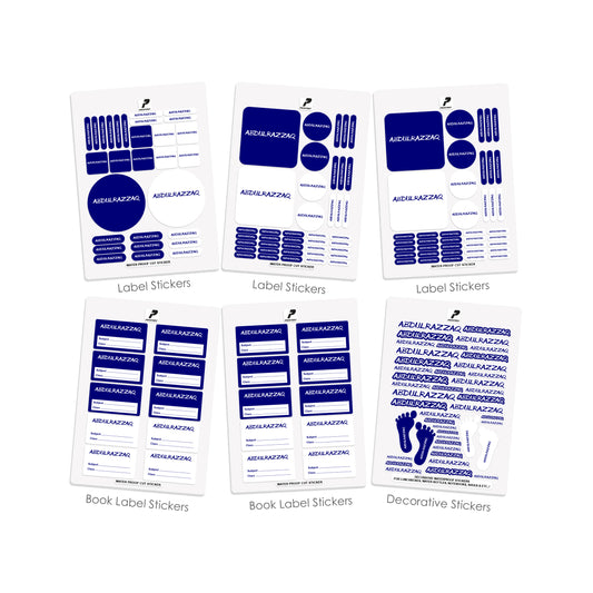 School Label Stickers Pack D034 - Basic Theme