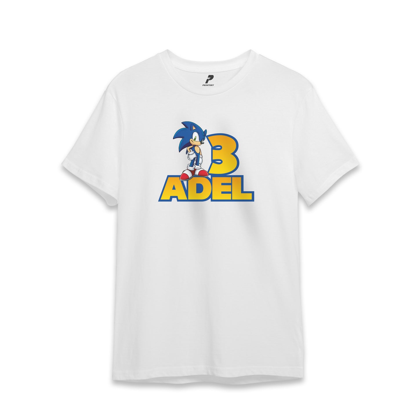 Sonic Theme Birthday T-Shirt White