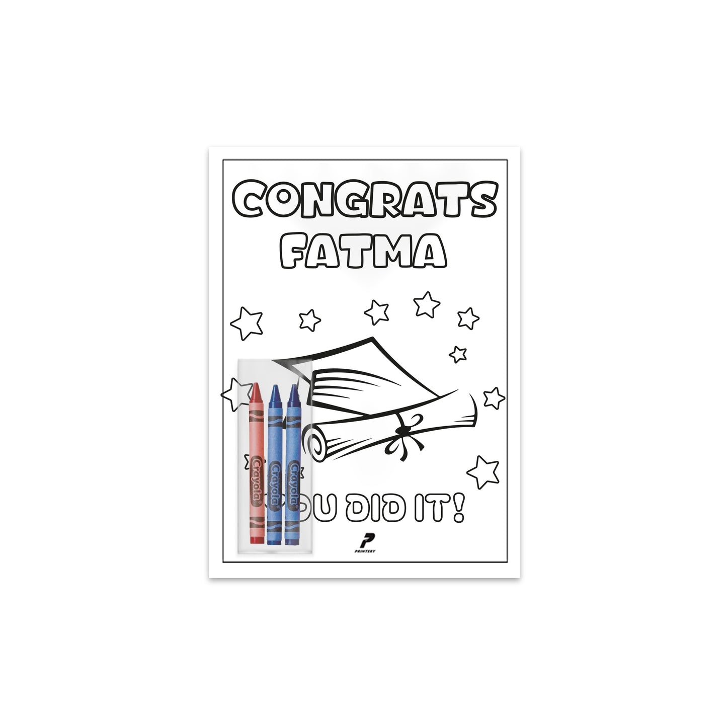 Graduation Giveaway Coloring Card D03