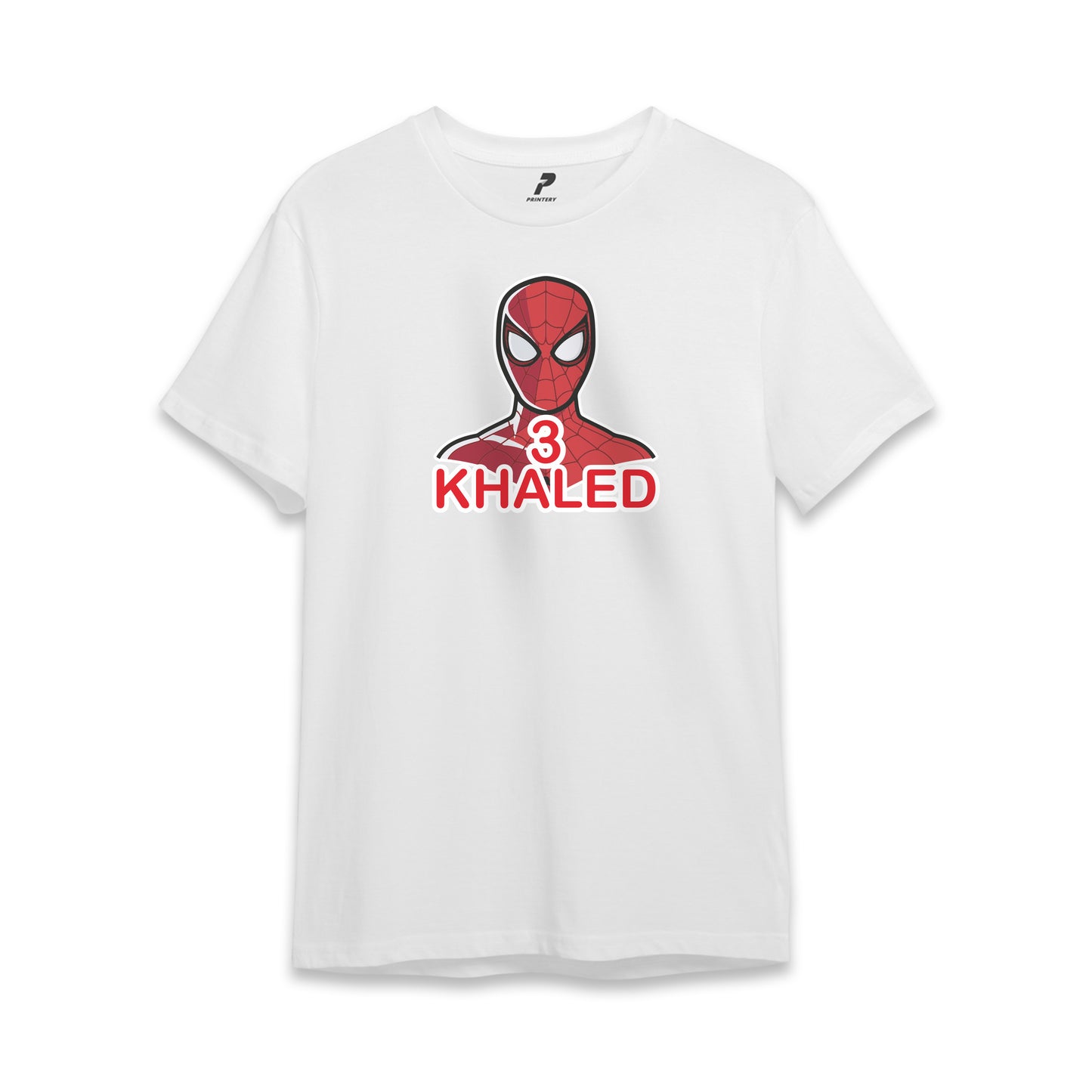 Spiderman Theme Birthday T-Shirt White