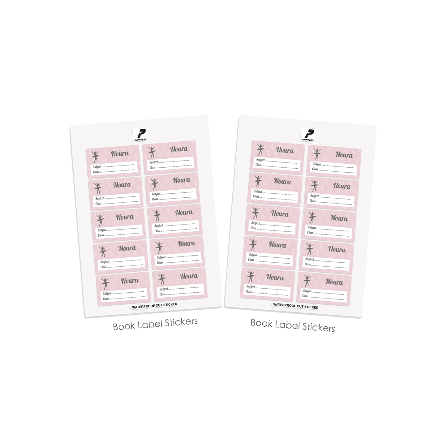 School Label Stickers Pack D043 - Ballerina