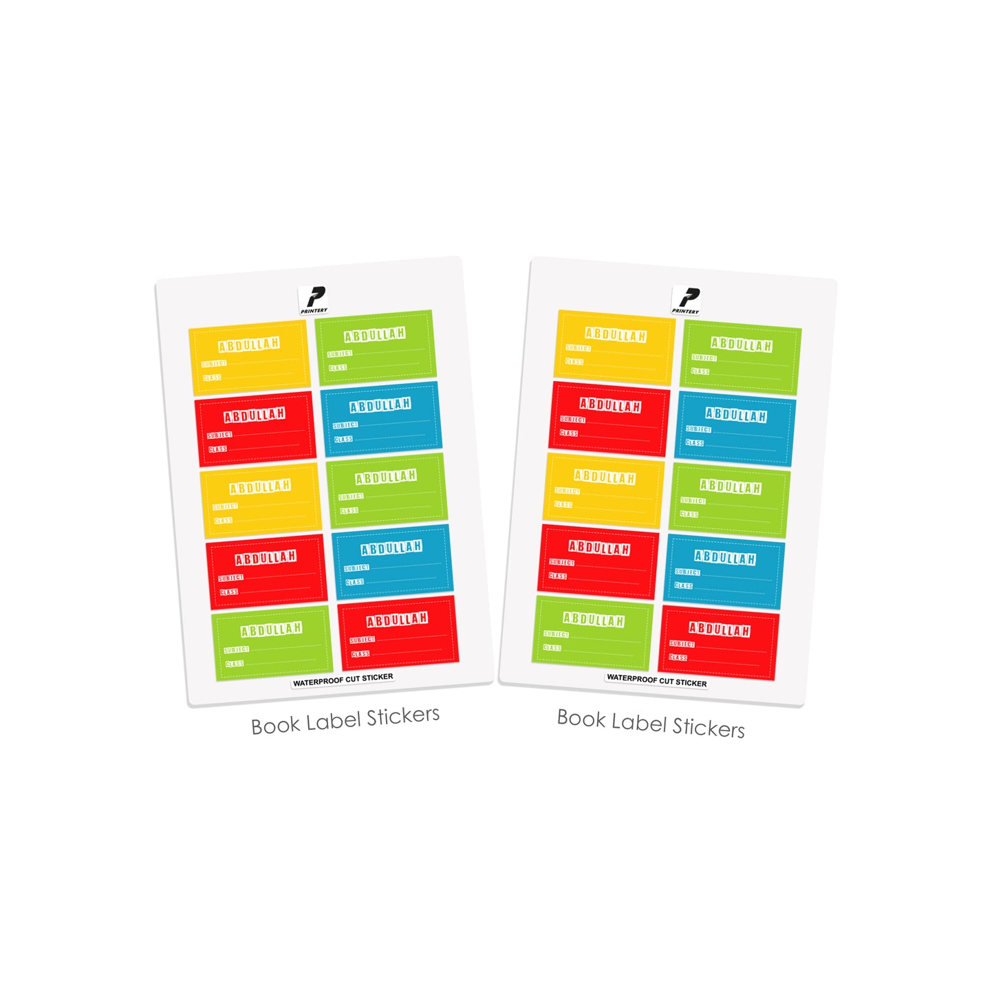 School Label Stickers Pack D045 - Basic Theme