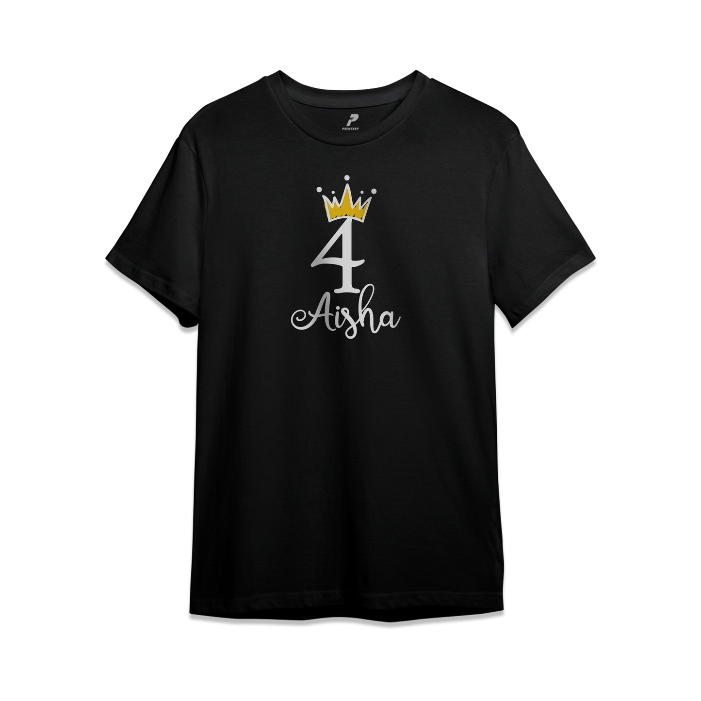 Princess Theme Birthday T-Shirt Black