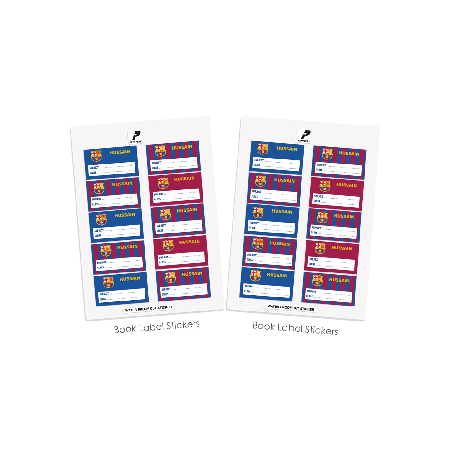 School Label Stickers Pack D051 - FC Barcelona