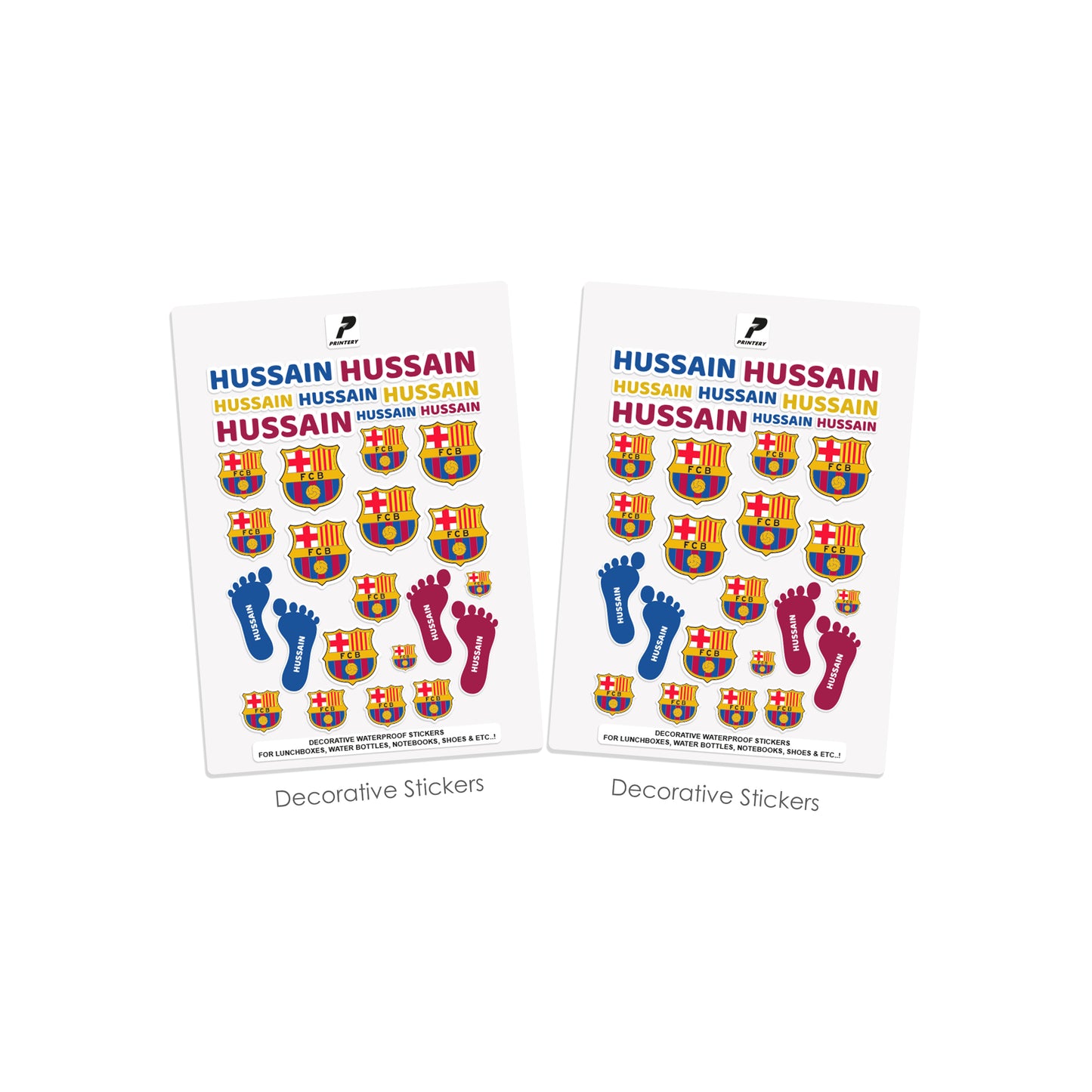 School Label Stickers Pack D051 - FC Barcelona