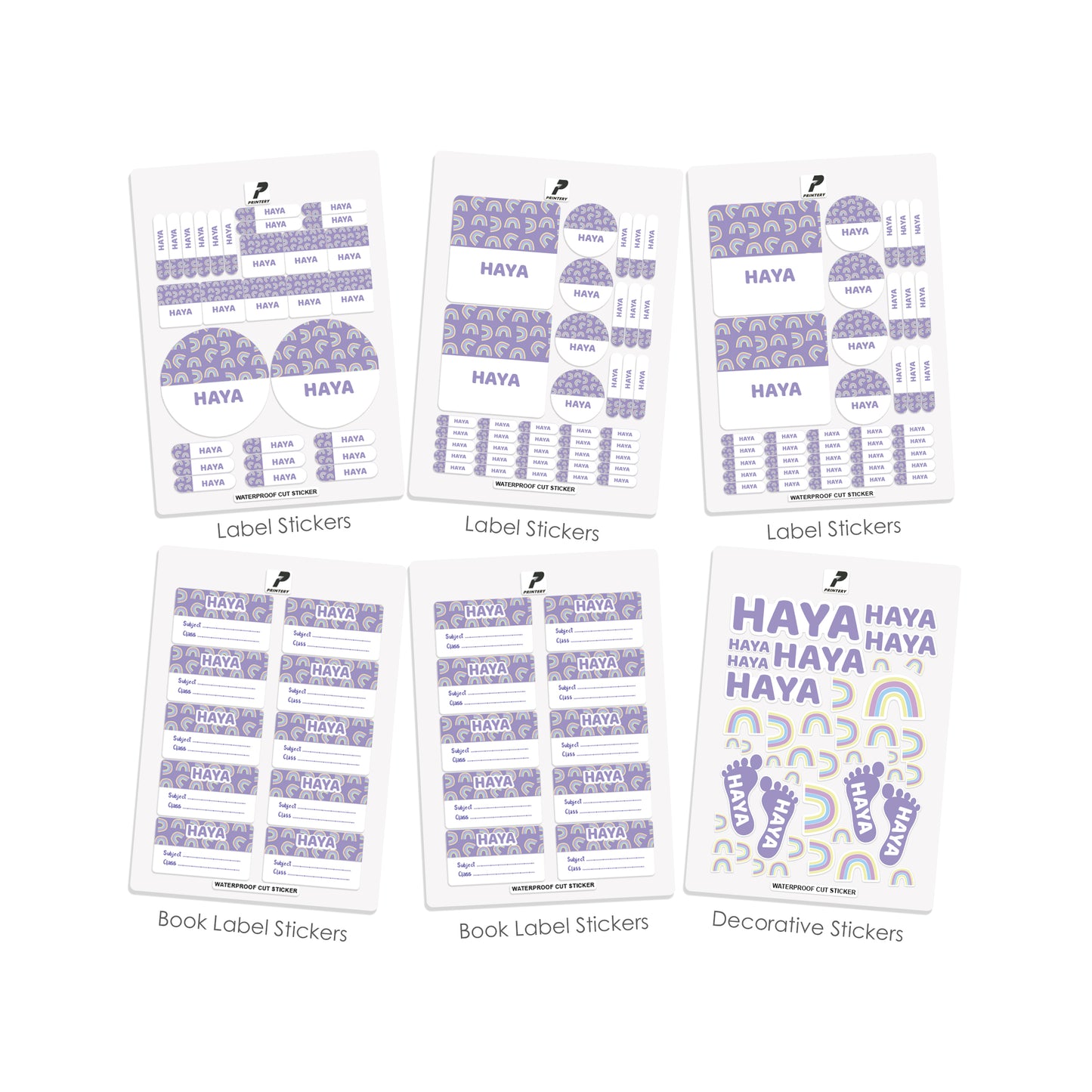 School Label Stickers Pack D054