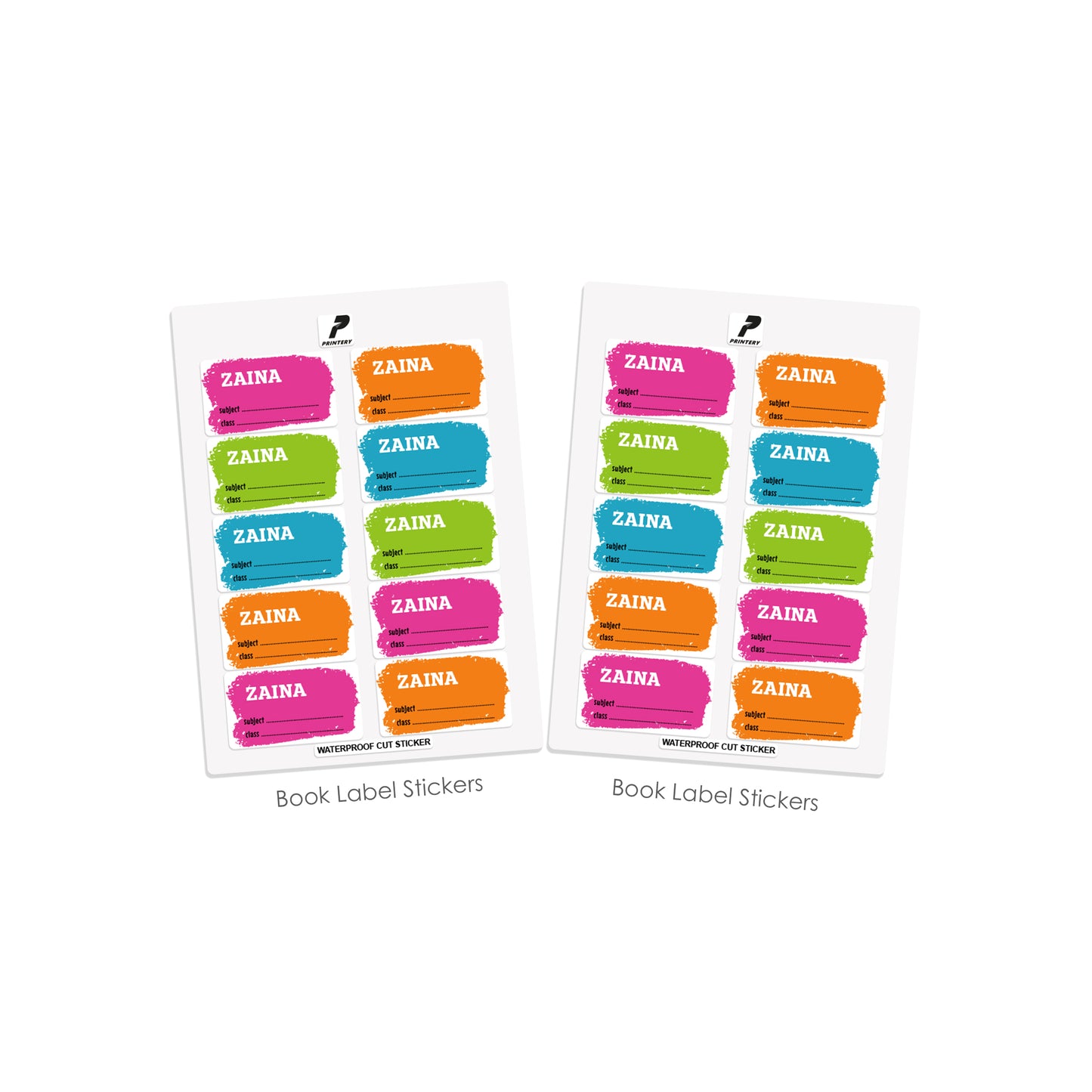 School Label Stickers Pack D059 - Basic Theme