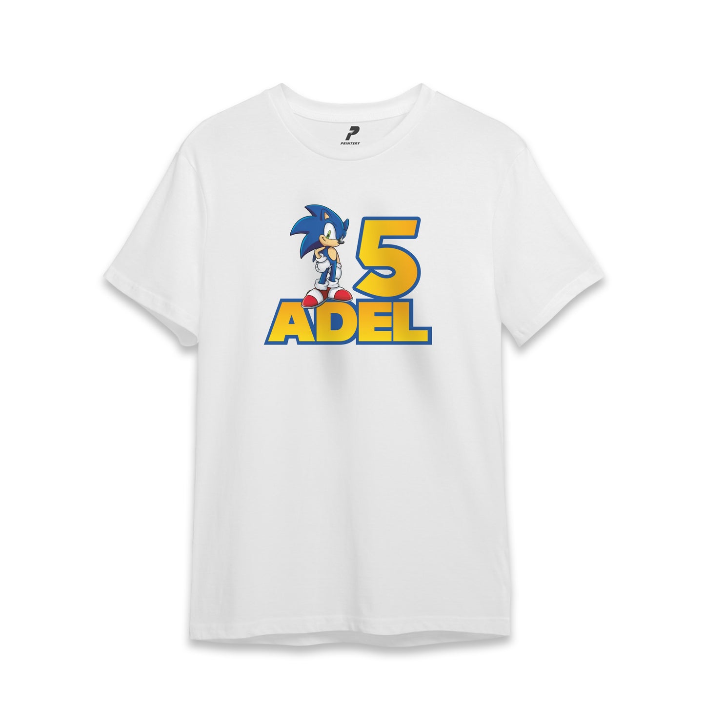 Sonic Theme Birthday T-Shirt White