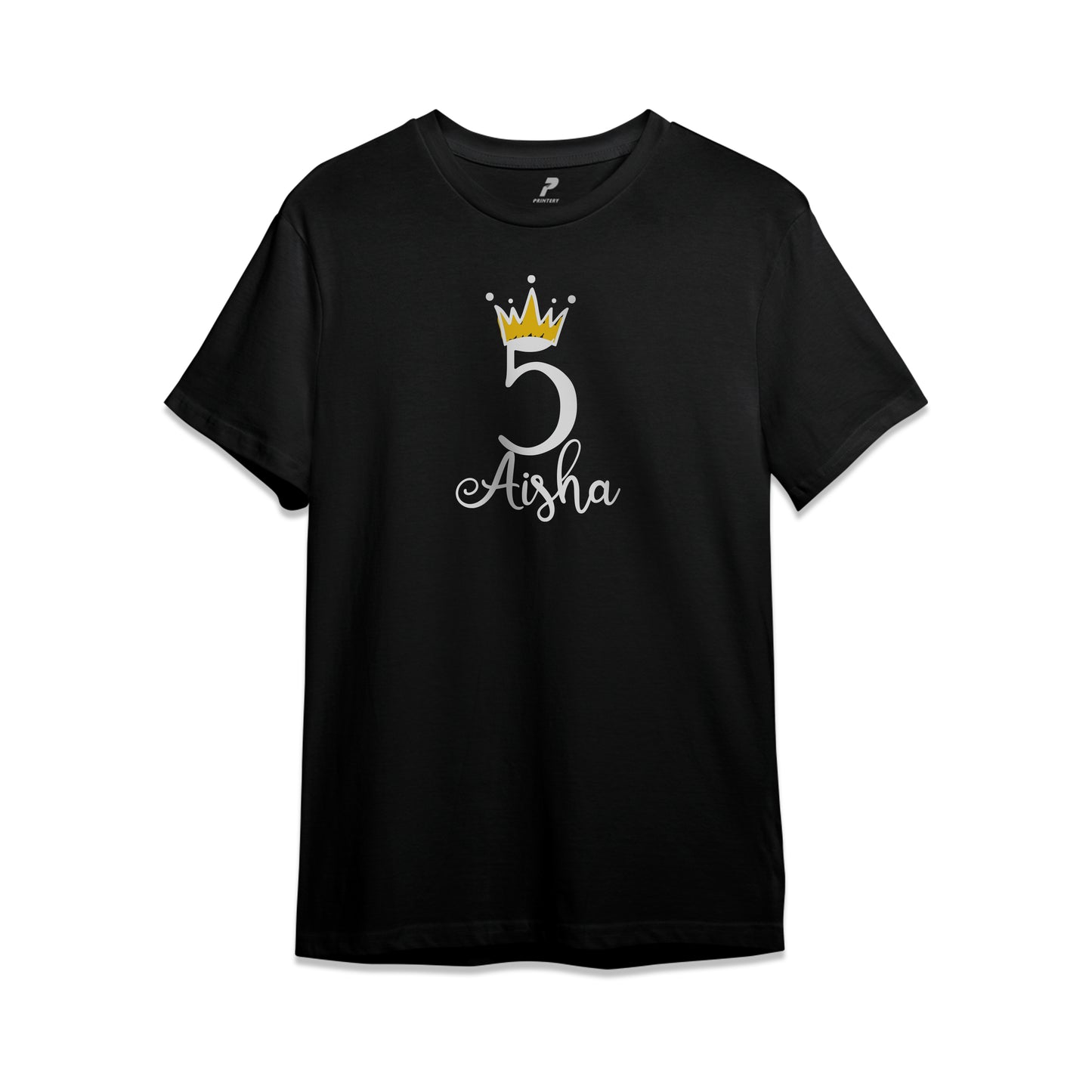 Princess Theme Birthday T-Shirt Black