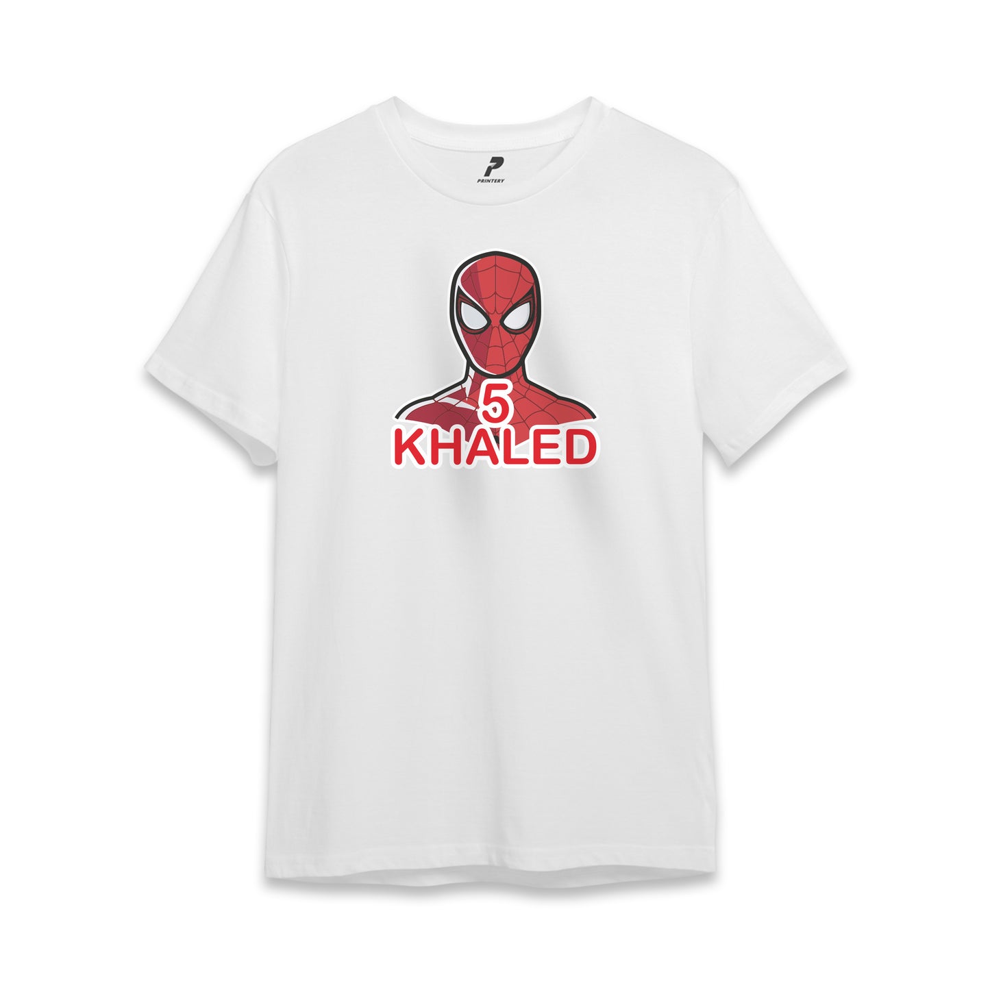 Spiderman Theme Birthday T-Shirt White