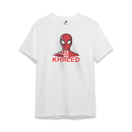 Spiderman Theme Birthday T-Shirt White