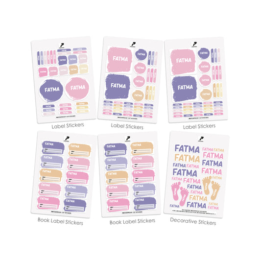 School Label Stickers Pack D061 - Basic Theme