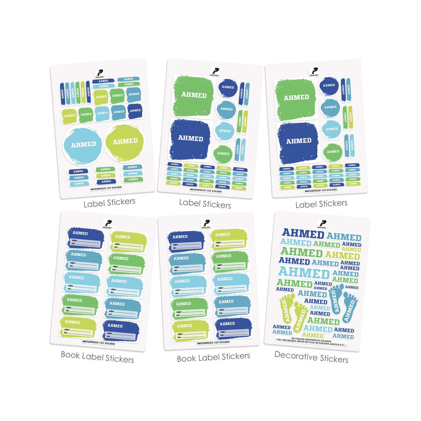 School Label Stickers Pack D062 - Basic Theme