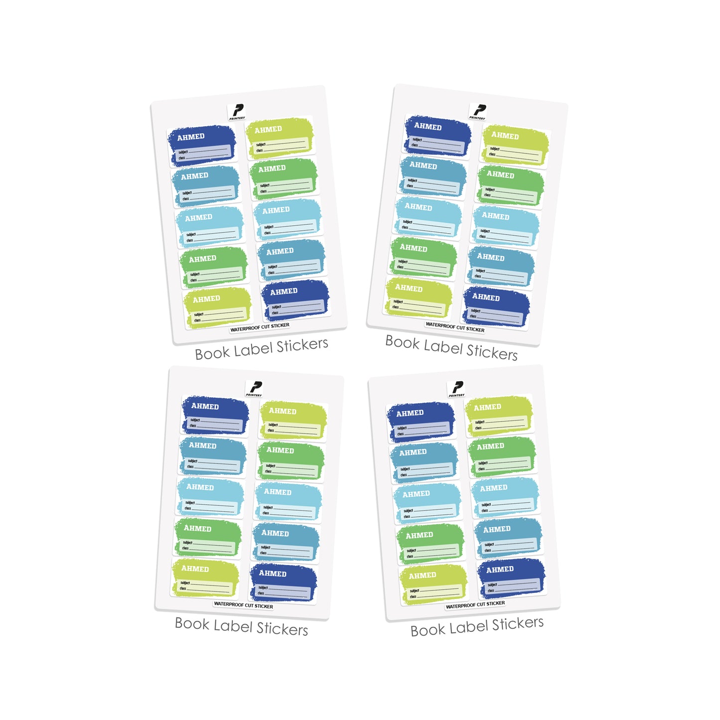 School Label Stickers Pack D062 - Basic Theme