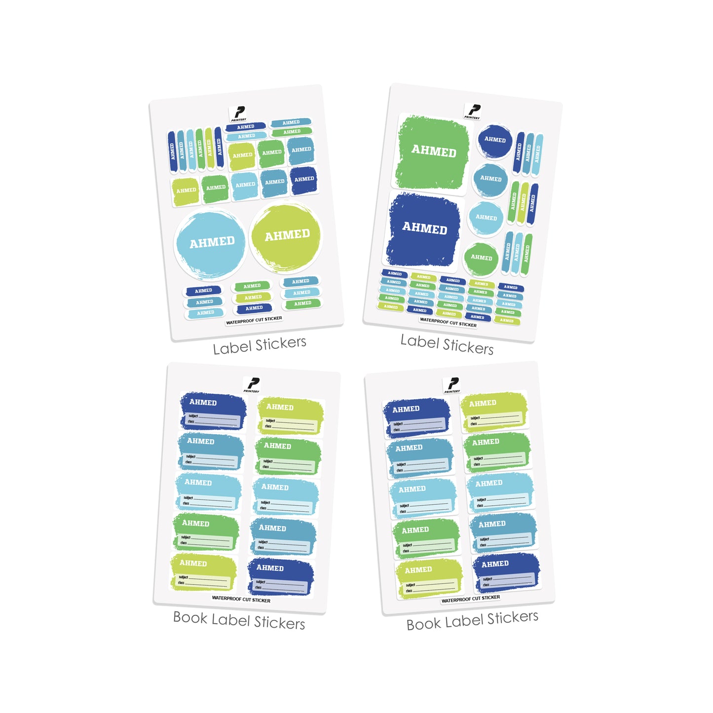 School Label Stickers Pack D062 - Basic Theme