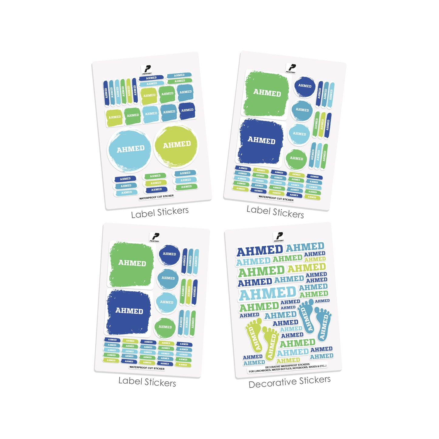 School Label Stickers Pack D062 - Basic Theme