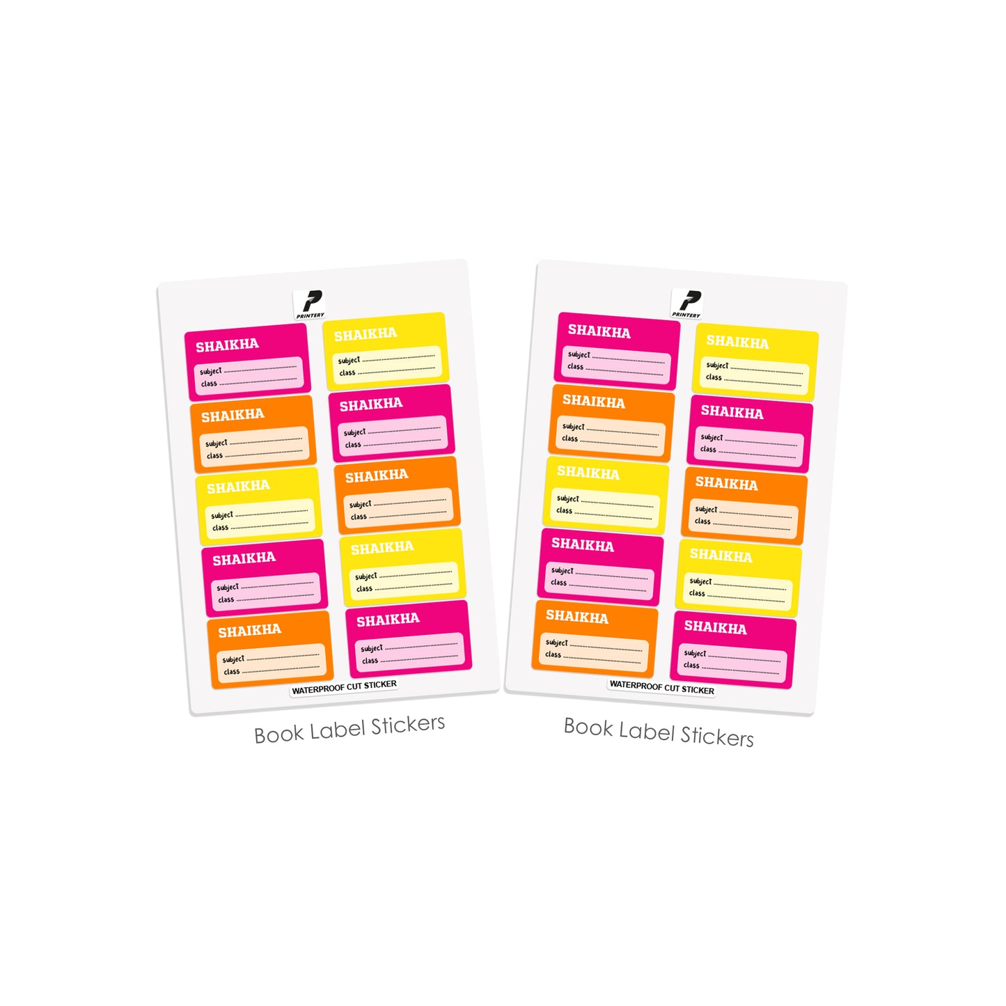 School Label Stickers Pack D065 - Basic Theme