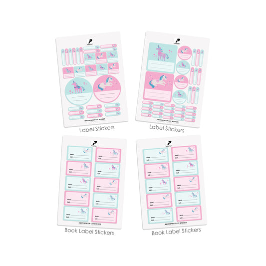 Ready to Buy School Label Pack D069  - Unicorn