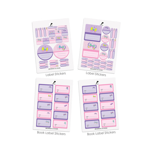 Ready to Buy School Label Pack D071 - Butterfly