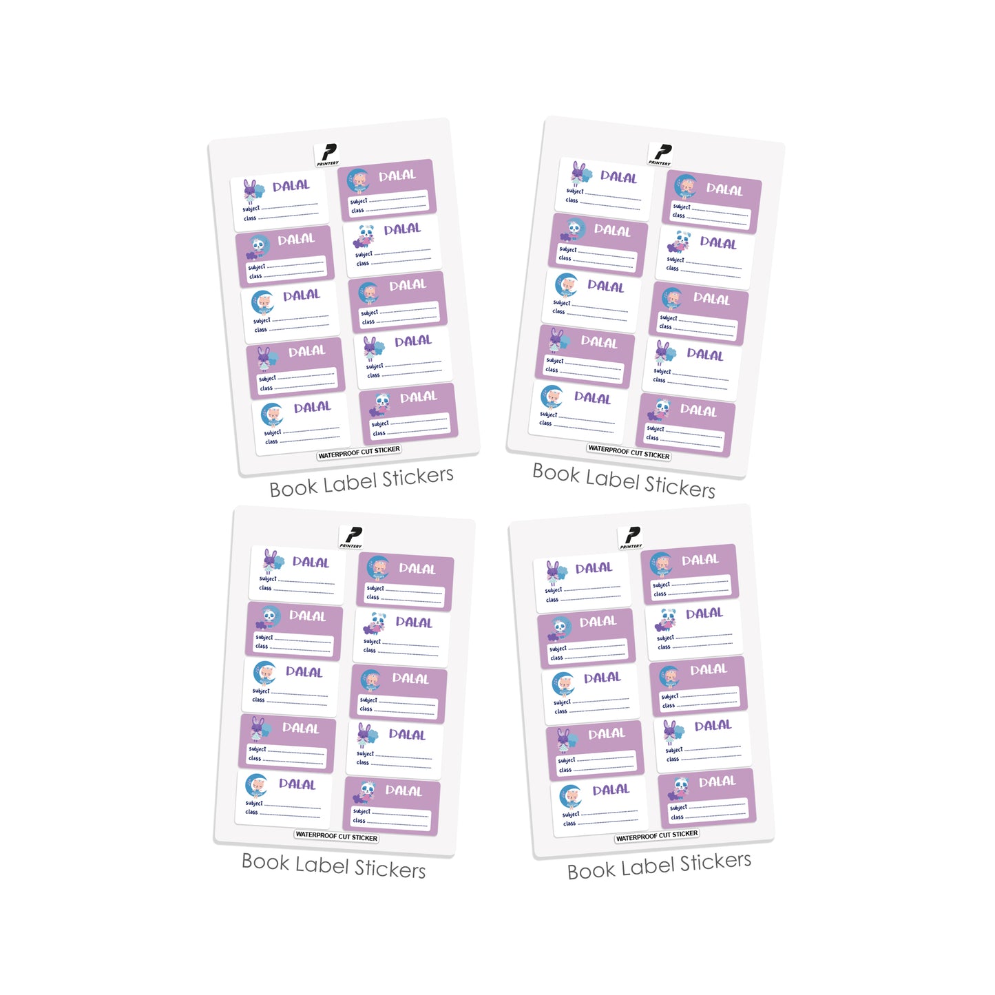 School Label Stickers Pack D075