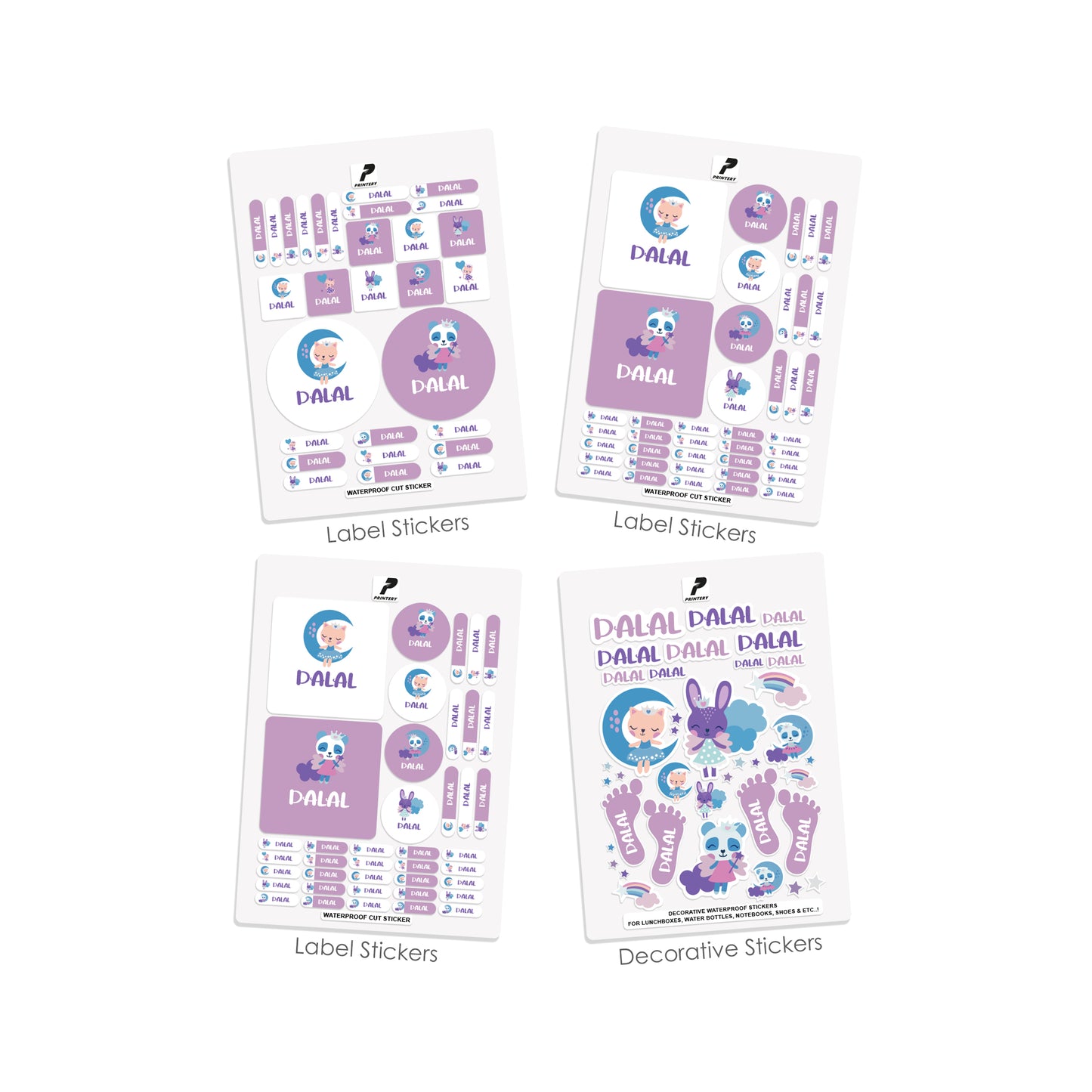 School Label Stickers Pack D075