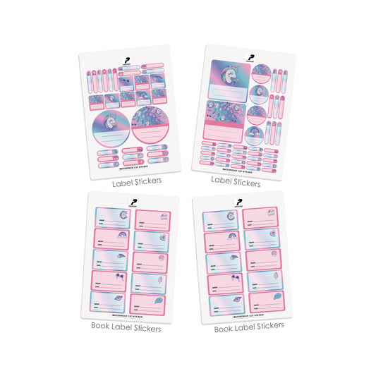 Ready to Buy School Label Pack D077 - Unicorn