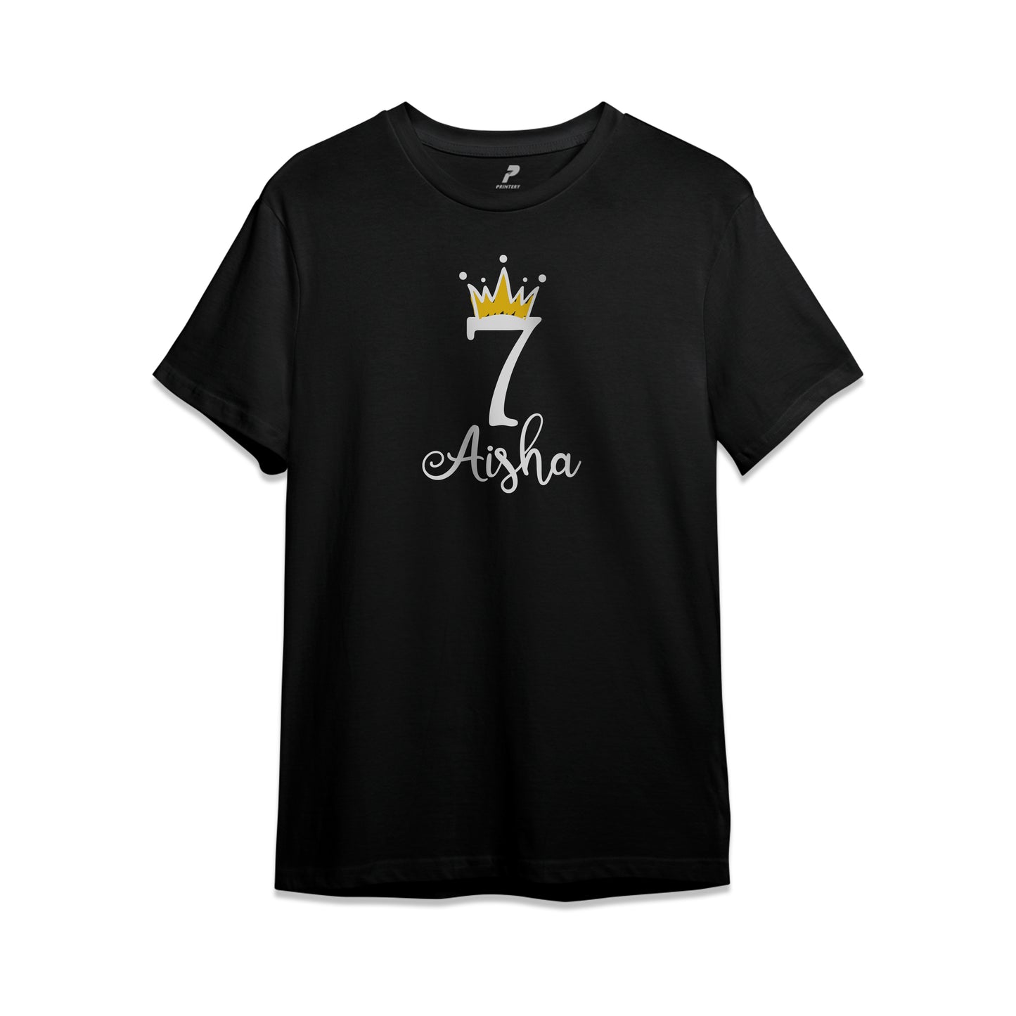 Princess Theme Birthday T-Shirt Black