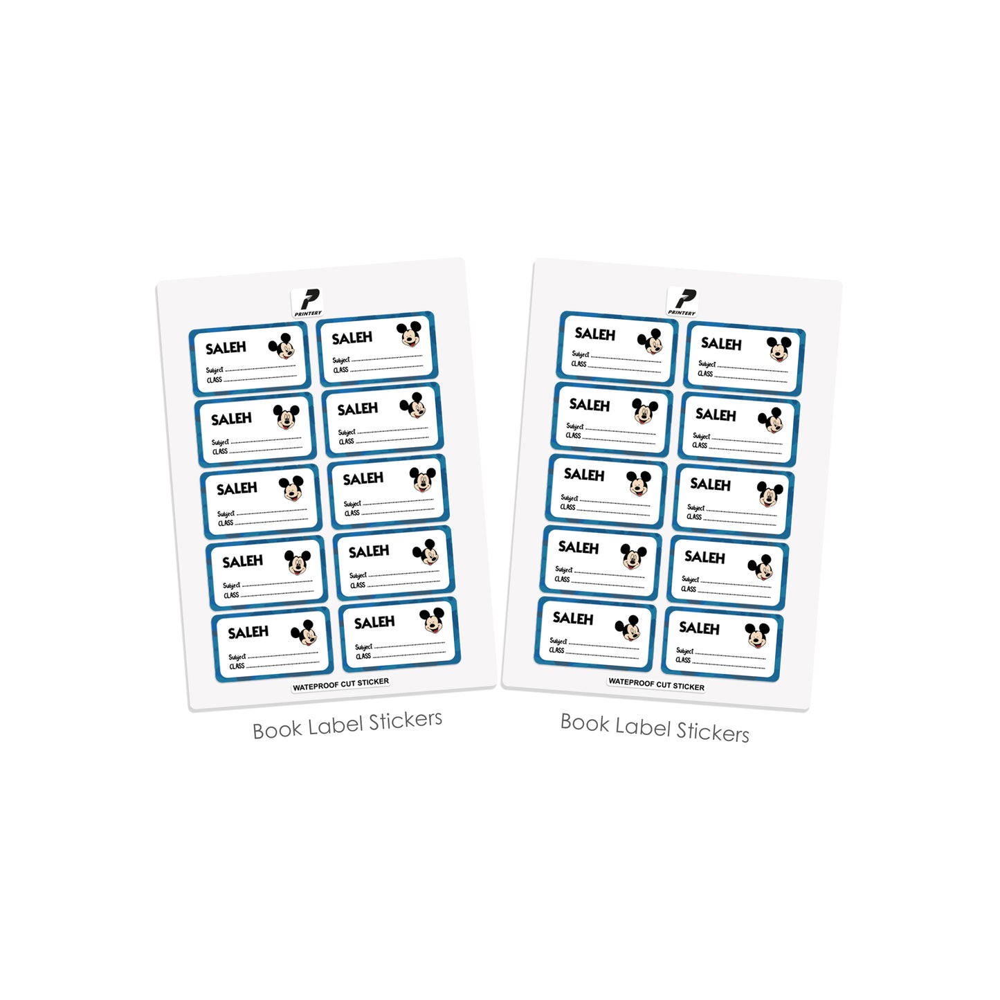 School Label Stickers Pack D080 - Mickey Mouse