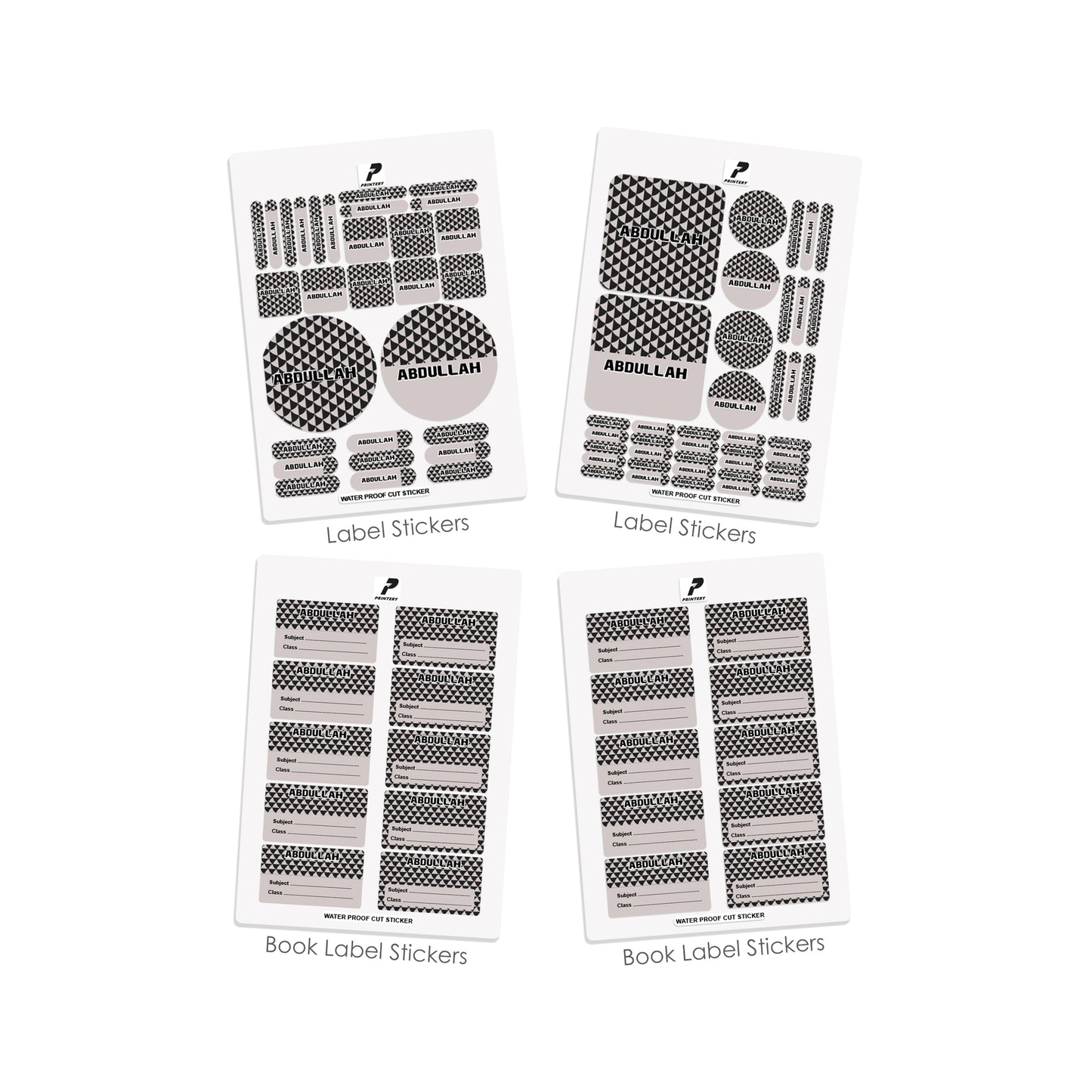 School Label Stickers Pack D089