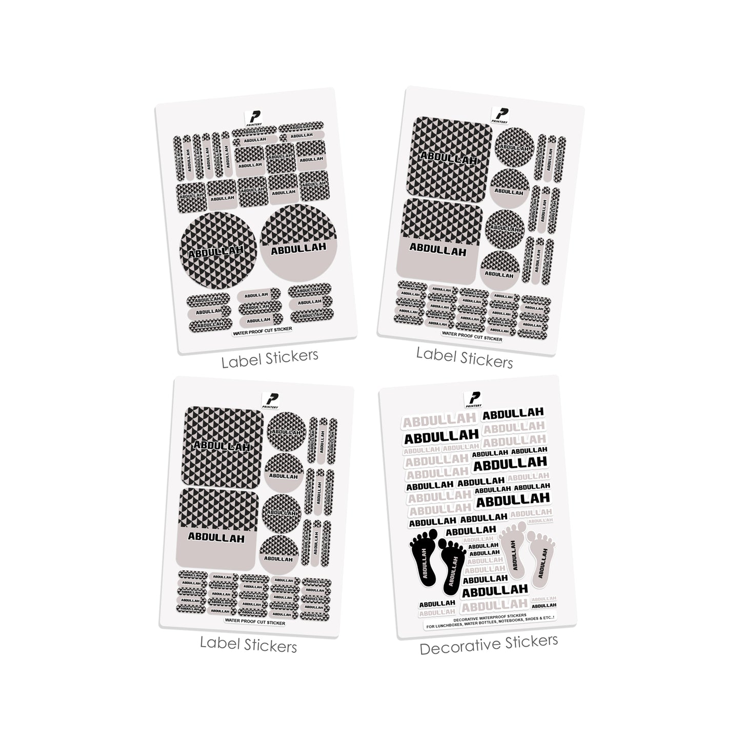 School Label Stickers Pack D089